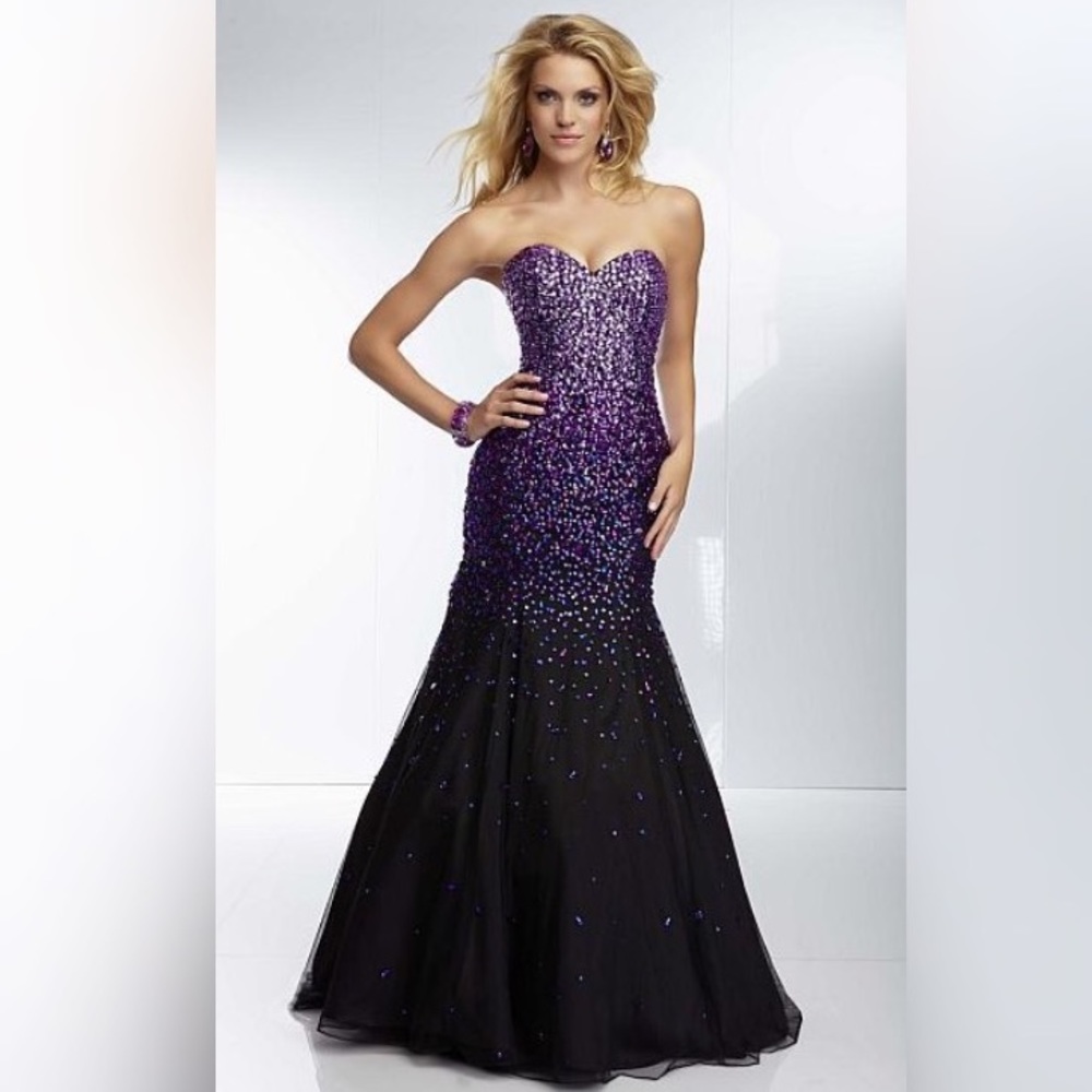 Mori Lee Purple Mermaid Dress